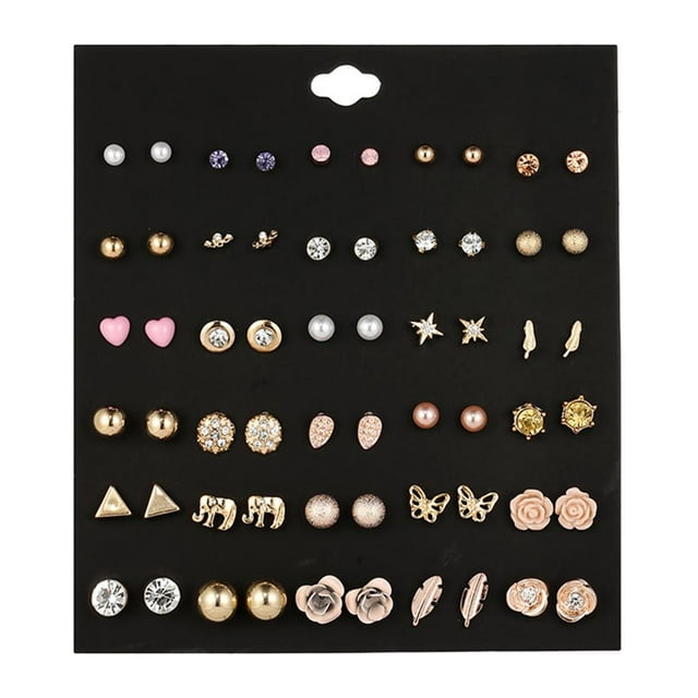 Conjunto de joyas Jinwen 30 pares Aretes colgantes para mujer