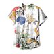 thumbnail image 4 of Fiudx Tops para Mujer Blusas de Manga Corta Estampadas con Flores y Plantas Cómodas Informales Regulares para Mujer a La Moda, 4 of 5