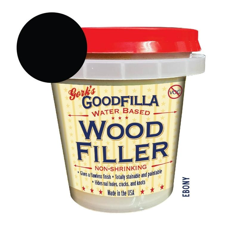 Water-Based Wood & Grain Filler - Ebony - 8 oz By Goodfilla, Replace Every  Filler & Putty, Repairs, Finishes & Patches