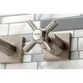 thumbnail image 4 of Kingston Brass KS6058ZX Millennium Two-Handle Wall Mount Roman Tub Faucet, Brushed Nickel, 4 of 7