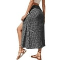 thumbnail image 5 of MLDRA Skirts For Women Floral High Waist Maxi Skirt Summer Beach A Line Split Thigh Long Skirts, 5 of 7