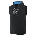 thumbnail image 2 of Men's Fanatics Black Miami Marlins Fire Speed Sleeveless Pullover Hoodie, 2 of 3