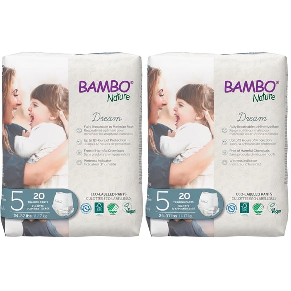 Pantalones de entrenamiento Bambo Nature Premium ecológicos, tamaño 5 x 20