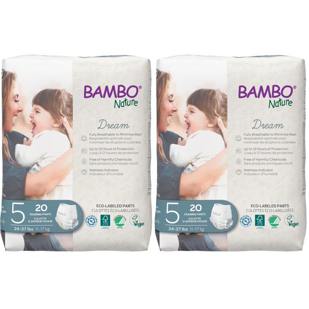 Pantalones de entrenamiento Bambo Nature Premium ecológicos, tamaño 5 x 20