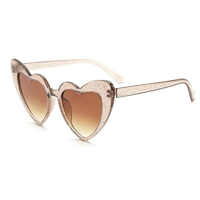 angular love SUNGLASSES sunscreen peach heart glasses UV400 glitter crystal SUNGLASSES SUNGLASSES