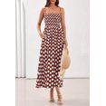 thumbnail image 4 of PRETTYGARDEN Womens Summer Dresses Spring Sleeveless Spaghetti Straps Casual Midi Dress Polka Dot Smocked Beach Sundress, 4 of 10