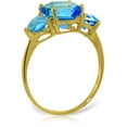 thumbnail image 2 of Galaxy Gold GG 14K Yellow Gold 4.2 Carat Natural Blue Topaz Ring - December Birthstone - Communication & Serenity - Sizes 5.5 to 11 - Fine Jewelry for Women, 2 of 2