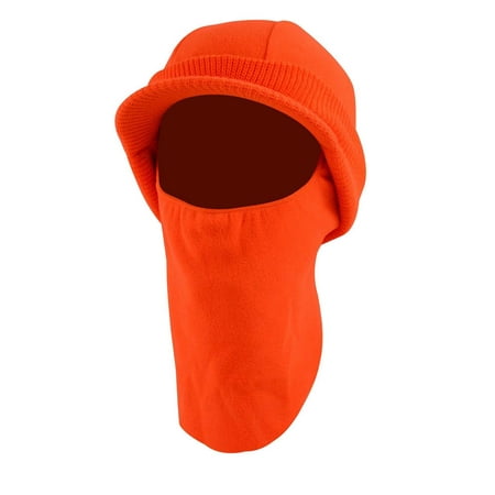 QuietWear Fleece Hunting Hat with Visor and Face Guard, One Size Fits Most