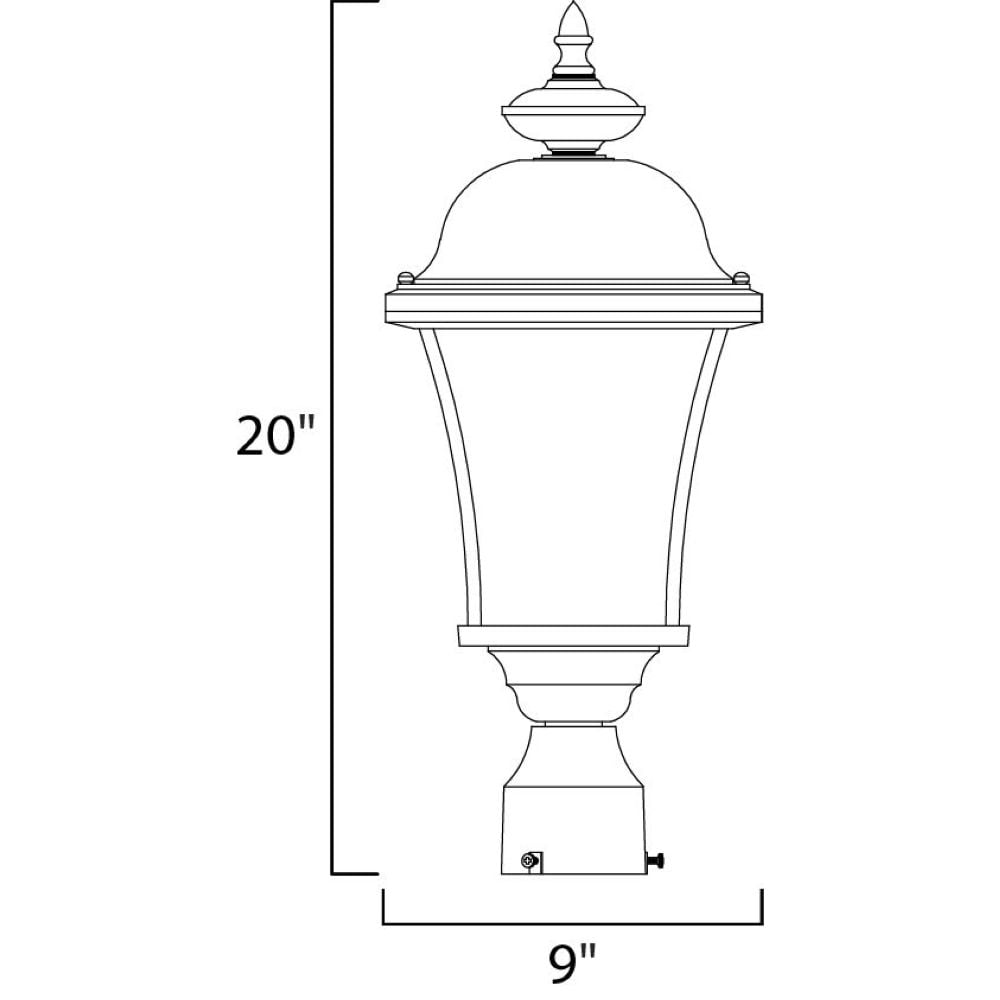 Maxim Lighting - One Light Outdoor Pole/Post Lantern - Outdoor Pole/Post Mount -