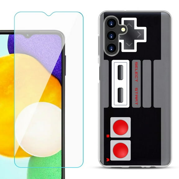 Slim-Fit TPU Fashion Phone Case for Samsung Galaxy A13 5G, with Tempered Glass Screen Protector, by OneToughShield ® - Game Controller