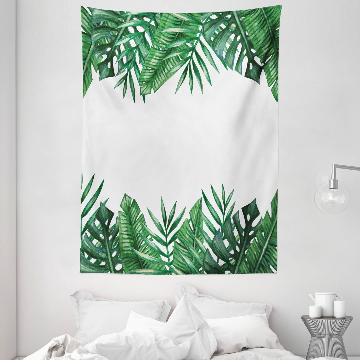 Palm Leaf Tapestry, Framework with Rainforest Foliage Leaves in