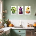 thumbnail image 3 of ZHONGYUTONG 3 Pieces Funny Kitchen Wall Art Picture Frame Whimsical Pickle Canvas Prints Food Posters Humorous Vegetable Fruit Painting Dining Room Decor (16.00" x 24.00" x 3PCS), 3 of 5