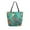 Beautiful Psychedelic Bird, variant on Open Top Canvas Tote Bag with Zipper Reusable Shopping Bag 13.5x15" Roomy Carryall Lavender-colored Butterfly Pattern
