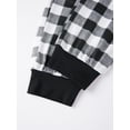thumbnail image 5 of Christmas Family Matching Pajamas Set Long Sleeve Plaid Tops and Pants Set, 5 of 10