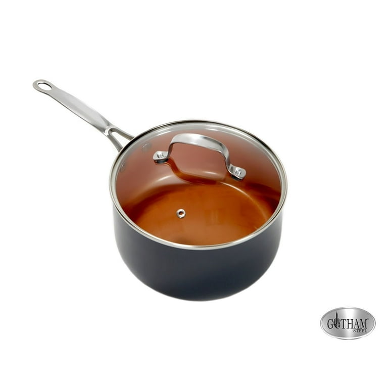 Gotham Steel 5 Qt Stock Pot Nonstick Pasta Pot Soup Pot with Ti