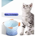 thumbnail image 2 of Bol de Chat en Céramique Incliné Surélevé - Mignon Plat de Chat Incliné Peu Profond, 2 of 5