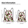 thumbnail image 4 of Drawstring Backpack - Purple Pink Calla Lily Flowers Splash Proof Small Drawstring Gym Bag for Women Men, Cinch Sports String Bag Backpack for Travel Swimming Beach, 4 of 8