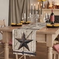 thumbnail image 2 of Table Runners 70 Inches Long Dress Scarves, Texas Star Vintage Farmhouse Coffee/Dining/Kitchen Table Decor, Holiday Table Runner, Brown Khaki Wooden Retro Art 13x70 Inch, 2 of 9