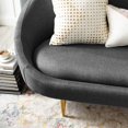 thumbnail image 6 of Contemporary Modern Urban Designer Living Room Lounge Club Lobby Sofa, Fabric Steel Metal, Grey Gray, 6 of 8