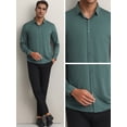 thumbnail image 4 of DARING DIVA Men's Soft Long Sleeve Button Down Business Formal Dress Shirt M Green, 4 of 5