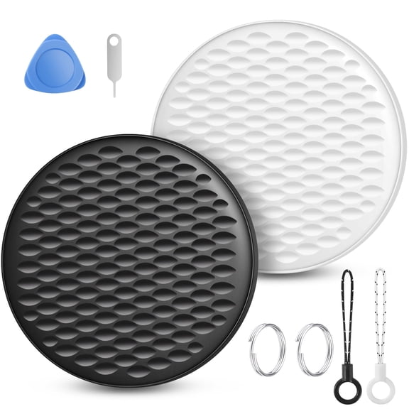 PEISAINOX AirTag Bluetooth Key Tracker, Compatible with iOS Find My (iOS Only), Replaceable Battery, Prying Tools and Keychain Included, Used for Luggage, Bags and Wallet, 2 Packs