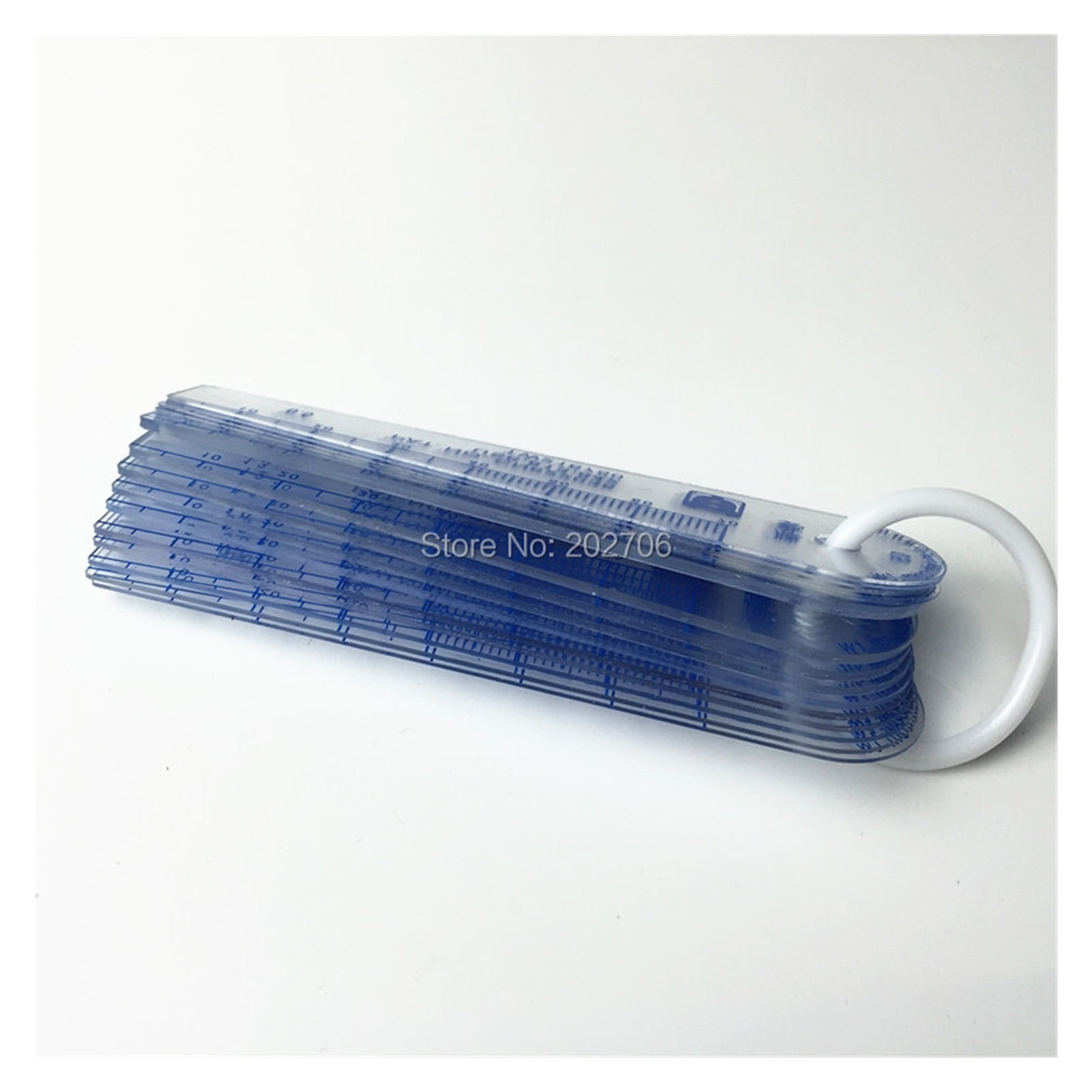 0.05-1.5-2.0-3mm 18pcs 20pcs Thickness Plastic Feeler Gauge Gap Filler Measuring Tool With PVC Sheet