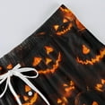 thumbnail image 6 of Evdexr Halloween Pajamas Mens Lightweight Oversized Sleepwear Long Halloween Graphic Pumpkin Printed pajamas Drawstring Ghost Pj Pants Gold 3XL, 6 of 8