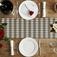 thumbnail image 4 of Qzaxky Table Runner Boho Table Runner Checkered Green Bohemian Boho Outdoor Table Runner Decoration for Indoor Outdoor Home Dinner Party Wedding Decor 13 x 36 Inch, 4 of 9