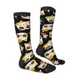 thumbnail image 3 of Balery Cat Skulls And Flowers Fun Novelty Socks Men'S Women'S Crew Socks Funny Crazy Novelty Socks Quirky And Cool Socks, 3 of 9