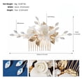 thumbnail image 5 of Peineta para el pelo de boda, peine lateral pequeño plateado, pieza para el pelo de novia de cristal azul, joyería para el pelo, accesorios para el pelo de novia para mujeres y niñas, 5 of 5