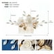 thumbnail image 5 of Peineta para el pelo de boda, peine lateral pequeño plateado, pieza para el pelo de novia de cristal azul, joyería para el pelo, accesorios para el pelo de novia para mujeres y niñas, 5 of 5
