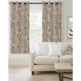 thumbnail image 2 of Brown Flowers Blackout Curtains 84 Inches Long for Bedroom, Vintage Farmhouse Floral Leaves Vines Thermal Insulated Room Darkening Black Out Window Curtain Panels Grommet Drapes for Living Room, 2 of 8