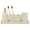 Beige, variant on Black Stone Bathroom Accessories Set 6 Pieces - Toothbrush Holder, Lotion Dispenser, Qtip Container, Vanity Tray, Tumbler - Countertop Organizer for Bathrooms - Elegant and Functional Décor Set