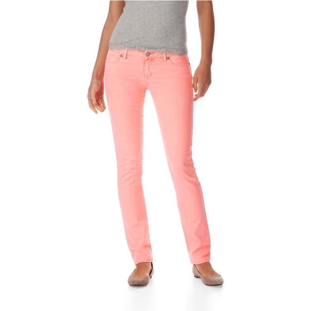 Aeropostale Bayla Low Rise Signature Skinny Fit Jeans para mujer, naranja, 5/6