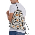 thumbnail image 3 of Drawstring Backpack - halloween pumpkin cat Splash Proof Small Drawstring Gym Bag for Women Men, Cinch Sports String Bag Backpack for Travel Swimming Beach, 3 of 8