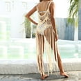 thumbnail image 5 of Luxalzxs Bikini Cover Ups for Women Swimsuit Cover Up Crochet Swim Coverups Sexy Hollow Out Swimwear Tassel Dress, 5 of 5