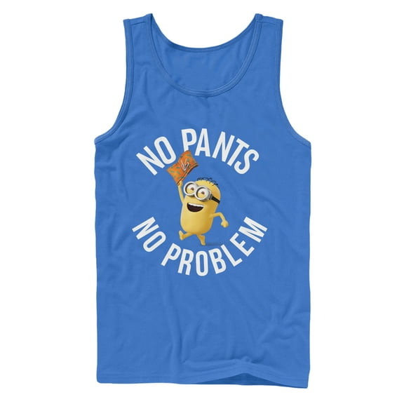 Men's Despicable Me Minion No Pants Party  Tank Top Royal Blue Small