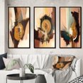 thumbnail image 1 of Designart "Infinite Possibilities in Terra Rosa's Realm II" Abstract Framed Wall Art Set Of 3 - Brown Modern Frame Canvas Set For Living Room Decor, 1 of 6