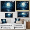 thumbnail image 4 of Designart "Forest Moonlight Ascension In Azure I" Moon Canvas Prints, 4 of 7