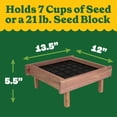 thumbnail image 4 of Pennington Red Cedar Wild Bird Ground Feeder, 12" Square, with Legs, Wild Bird Feeders, 4 of 13