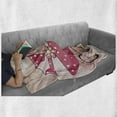 thumbnail image 6 of Gender Reveal Soft Flannel Fleece Blanket, Greeting for New Infant Puppy Dog and Baby Carriage Pastel Colors, Cozy Plush for Indoor and Outdoor Use, 70" x 90", Pale Yellow and Pink, by Ambesonne, 6 of 6