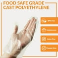 thumbnail image 3 of KLEX Heavyweight Cast Poly CPE Disposable Gloves Food Grade, BPA Free, 200 Count, Medium, 3 of 5