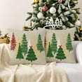 thumbnail image 4 of Christmas Pillow Covers 16 x 16 Inch Set of 2 Gold Green Colorful Christmas Trees Throw Pillow Covers Xmas Winter Holiday Decorative Pillow Covers Cushion Cases Decoration for Sofa Couch Gray, 4 of 6