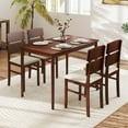 thumbnail image 2 of Costway 5 PCS Dining Table Set for 4 Farmhouse Wooden Table & 4 Upholstered Chairs, 2 of 10