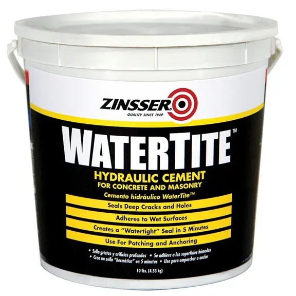 10 Lbs Zinsser 5071 Gray WaterTite Hydraulic Cement For Concrete and Masonry