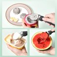thumbnail image 5 of Kezqiaxn Ice Cream Scoop Stainless Steel with Comfortable Handle, Ice Cream Scooper Heavy Duty, Ice Cream Spade Great for Spooning Frozens Hard Gelatos and Sorbet, Cookies Dough, Melon Black, 5 of 6