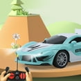 thumbnail image 2 of SIYTUAU Light Blue Remote Control Stunt Car 4 Channel With Flashing Lights 8.7X3.9X2.8In Plastic High Speed Rc Vehicle For Children Age 3+ Light Blue, 2 of 6