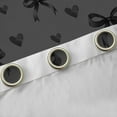 thumbnail image 4 of Manfei Ribbon Bowknot Bowtie Curtains and Drapes,Gitl Ribbon Bow Black Out Curtains,Black Love Print Curtains Pack of 2 (52x63 Each) For Kids,Ultra Soft Home Decor, 4 of 6