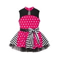 thumbnail image 6 of CHICTRY Kids Girls Sequins Bowknot Ballet Tutu Dress Shiny Polka Dots Gymnastics Leotard Hot Pink 10, 6 of 7