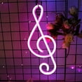 thumbnail image 4 of Neon Sign LED Music Note Neon Light Battery/USB Powered Colorful Neon Lamp Wall Mounted Music Note Nightlight Decorative Table Light for Birthday Bar Christmas Party, 4 of 9